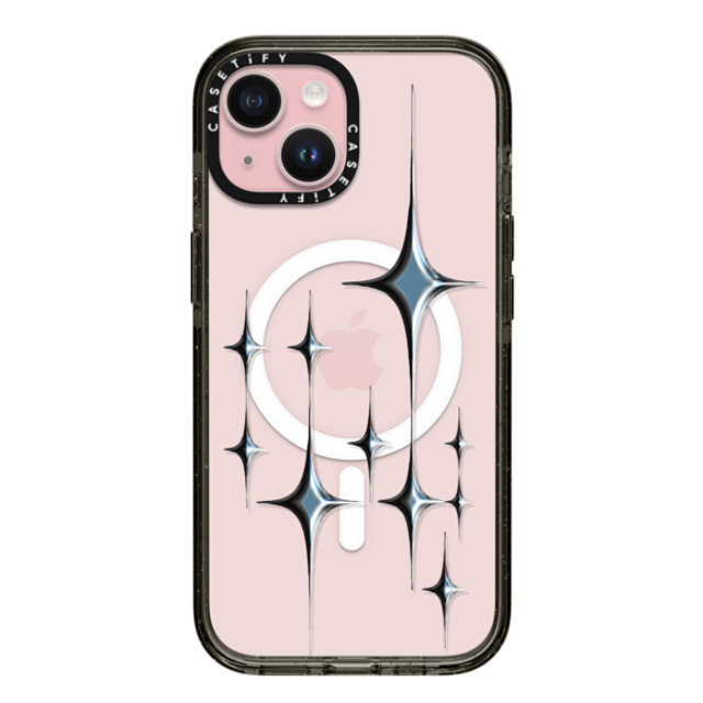 CASETiFY iPhone 15 ケース ブラック インパクトケース MagSafe対応 Star Star Chrome Sparkles - Graphite Father's Day CASETiFY iPhone 15 ケース ブラック インパクトケース MagSafe対応 Star Star Chrome Sparkles - Graphite Father's Day