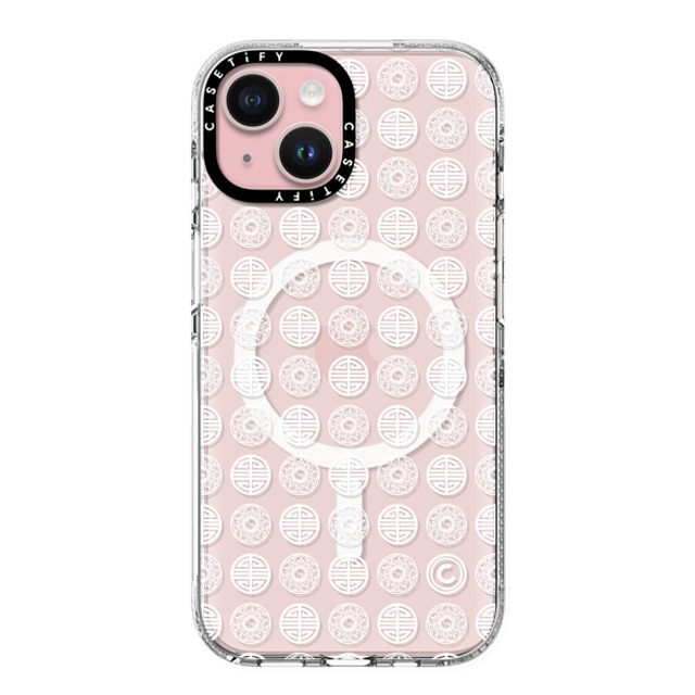 CASETiFY iPhone 15 Case クリア クリア ケース MagSafe対応 Dancheong Pattern White casetify_artist Back to School CASETiFY iPhone 15 Case クリア クリア ケース MagSafe対応 Dancheong Pattern White casetify_artist Back to School