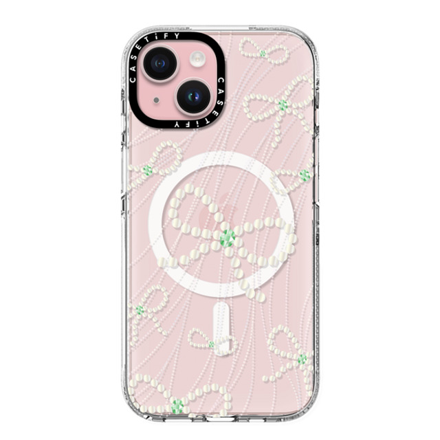 CASETiFY iPhone 15 ケース クリア クリア ケース MagSafe対応 Mint Melody casetify_artist