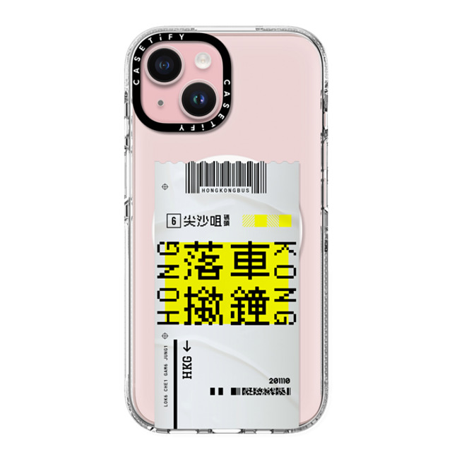 CASETiFY iPhone 15 ケース クリア クリア ケース MagSafe対応 Ticket - Bus casetify_artist