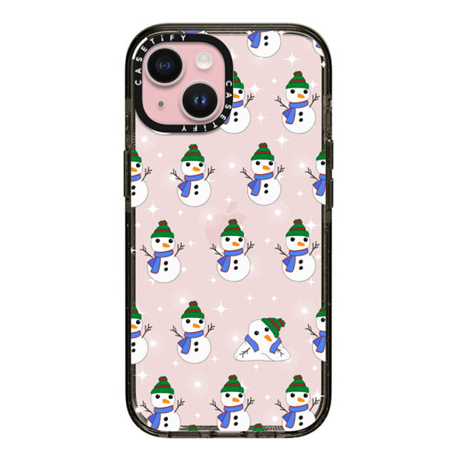 CASETiFY iPhone 15 ケース ブラック インパクトケース Snowman Meltdown casetify_artist