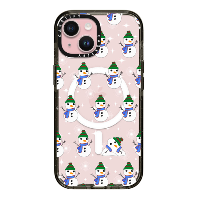 CASETiFY iPhone 15 ケース ブラック インパクトケース MagSafe対応 Snowman Meltdown casetify_artist