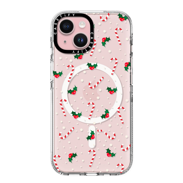 CASETiFY iPhone 15 ケース クリア クリア ケース MagSafe対応 Candy Cane Crush casetify_artist