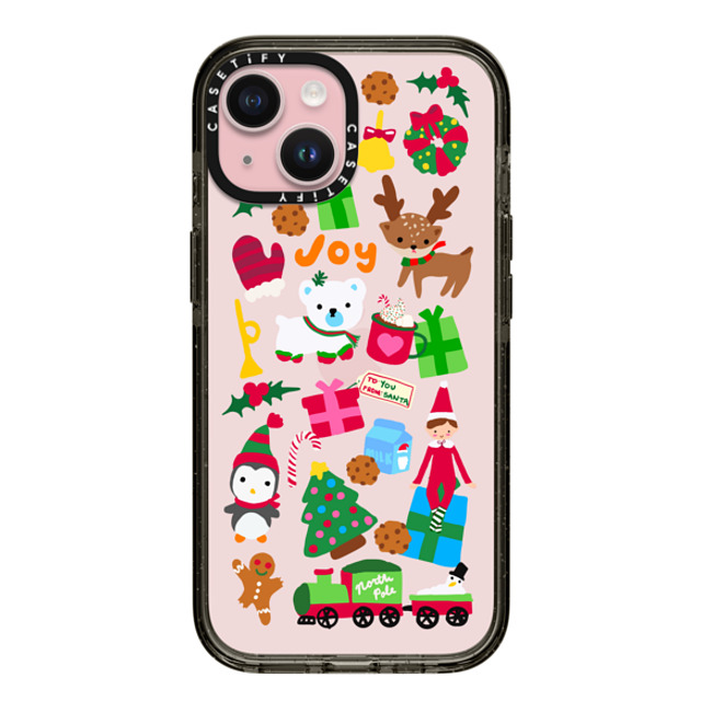 CASETiFY iPhone 15 ケース ブラック インパクトケース Holiday Cheer casetify_artist