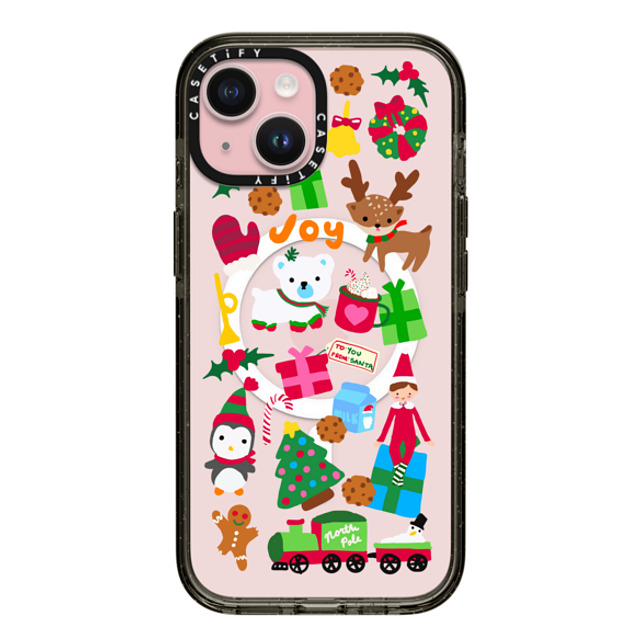 CASETiFY iPhone 15 ケース ブラック インパクトケース MagSafe対応 Holiday Cheer casetify_artist