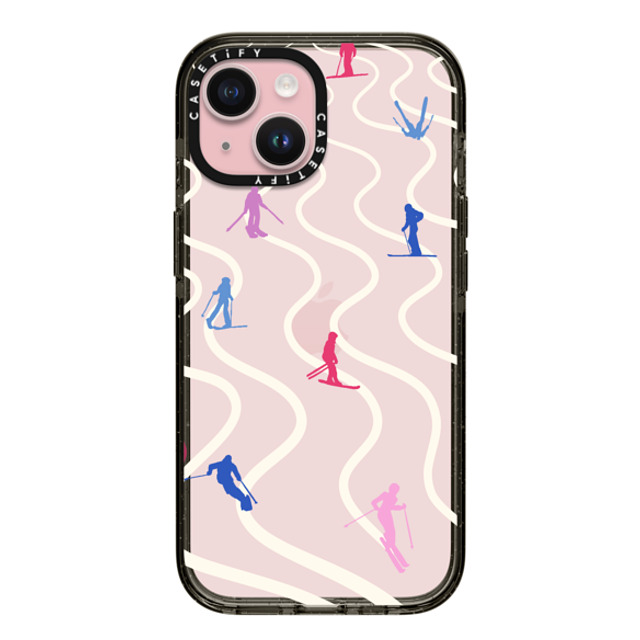 CASETiFY iPhone 15 ケース ブラック インパクトケース Downhill Skiing casetify_artist