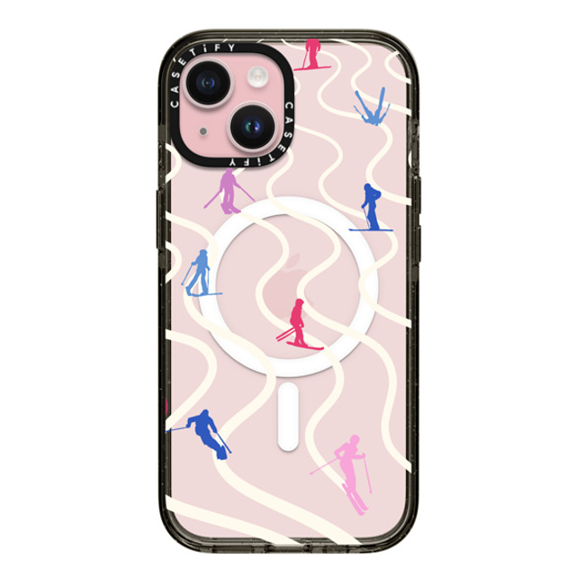 CASETiFY iPhone 15 ケース ブラック インパクトケース MagSafe対応 Downhill Skiing casetify_artist