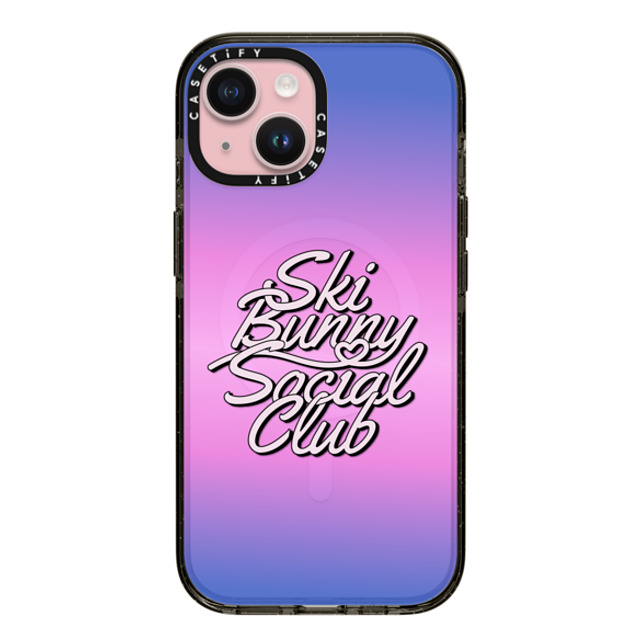 CASETiFY iPhone 15 ケース ブラック インパクトケース MagSafe対応 Ski Bunny Social Club casetify_artist