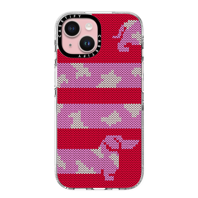 CASETiFY iPhone 15 ケース クリア クリア ケース MagSafe対応 Dachschund Sweater casetify_artist