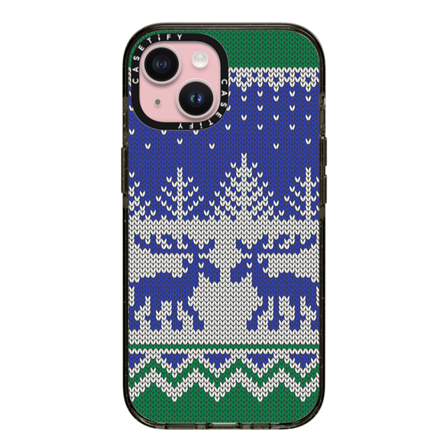 CASETiFY iPhone 15 ケース ブラック インパクトケース Christ-Moose Sweater casetify_artist