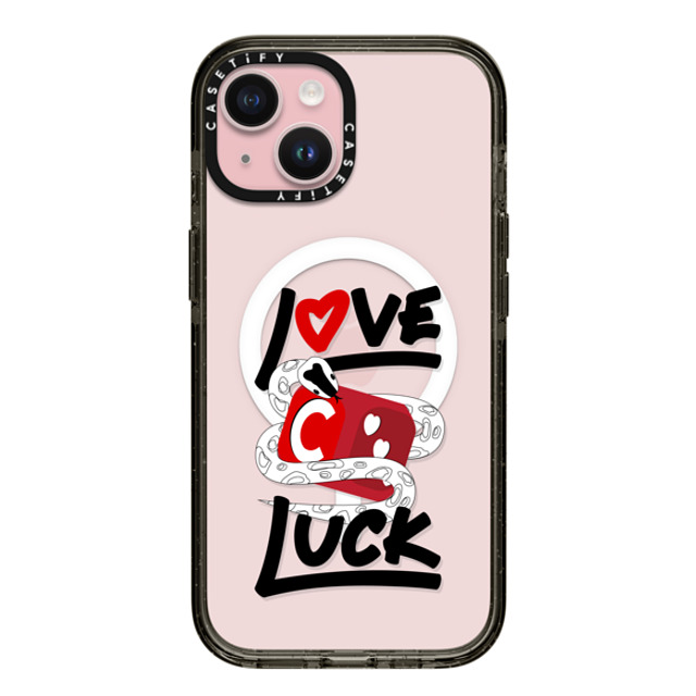 CASETiFY iPhone 15 ケース ブラック インパクトケース MagSafe対応 Lucky Snake Dice casetify_artist