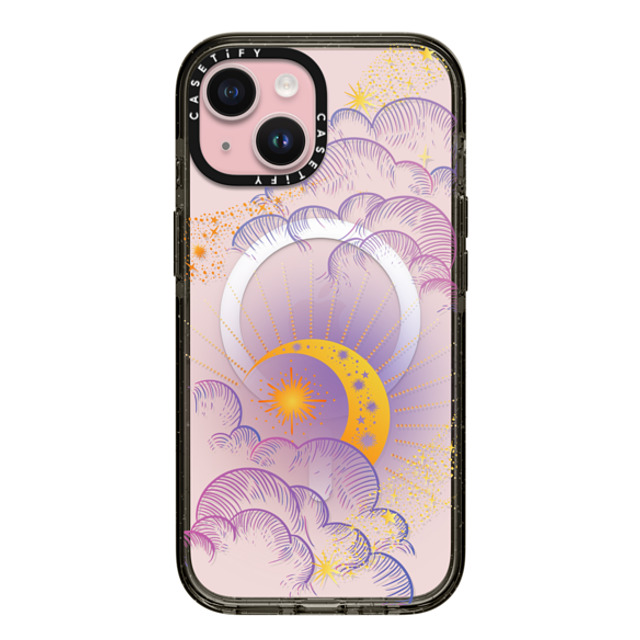 CASETiFY iPhone 15 ケース ブラック インパクトケース MagSafe対応 Lunar Glimmer casetify_artist