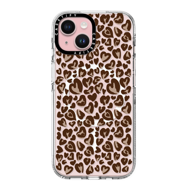 CASETiFY iPhone 15 Case Clear Clear Case MagSafe Compatible Leopard Love- Brown casetify_artist Father's Day CASETiFY iPhone 15 Case Clear Clear Case MagSafe Compatible Leopard Love- Brown casetify_artist Father's Day