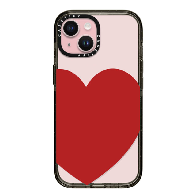 CASETiFY iPhone 15 ケース ブラック インパクトケース Red Heart casetify_artist