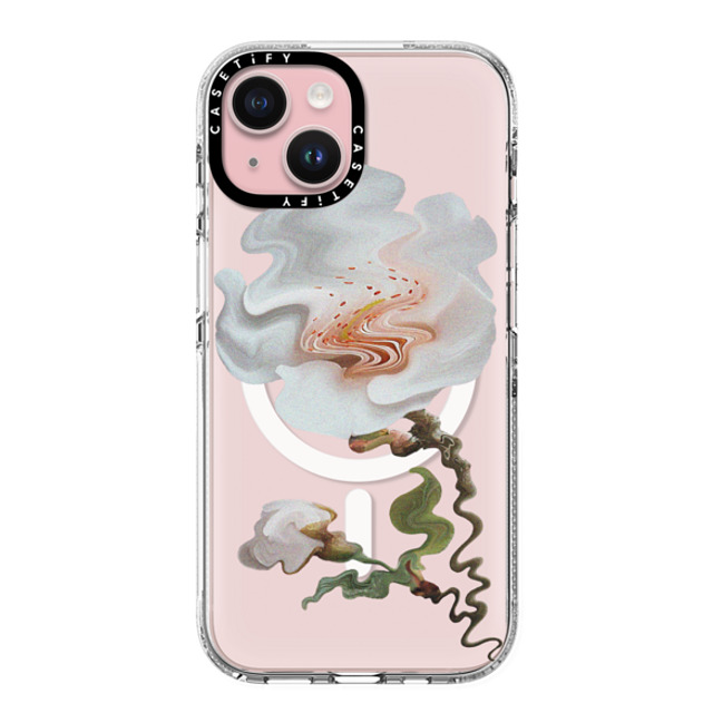 CASETiFY iPhone 15 ケース クリア クリア ケース MagSafe対応 フローラル Solo Sakura Reflection