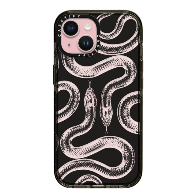 CASETiFY iPhone 15 ケース ブラック インパクトケース Transparent Kingsnake casetify_artist