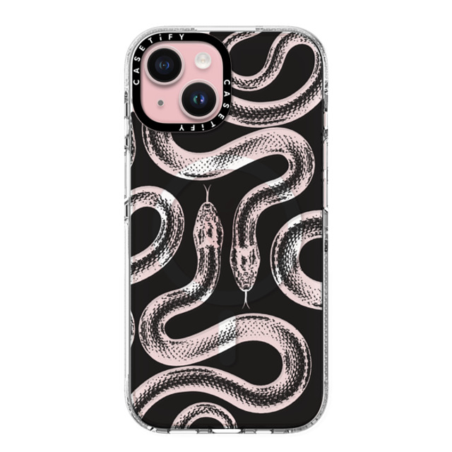 CASETiFY iPhone 15 ケース クリア クリア ケース MagSafe対応 Animal,Animal,Dark Academia,Snake,Street Art,Typography,Zodiac Transparent Kingsnake