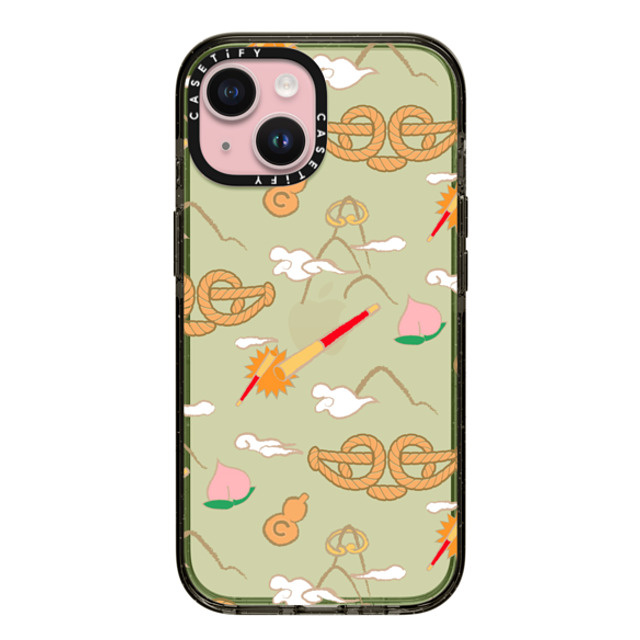 CASETiFY iPhone 15 ケース ブラック インパクトケース QI TIAN Case casetify_artist