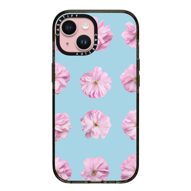 CASETiFY iPhone 15 ケース ブラック インパクトケース MagSafe対応 Sakura Pattern casetify_artist