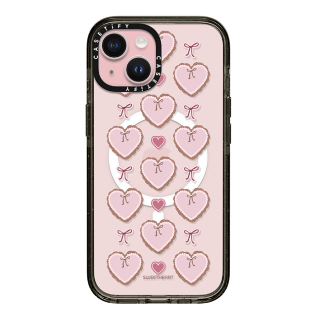 CASETiFY iPhone 15 ケース Black インパクトケース MagSafe対応 Sweetheart pattern case casetify_artist