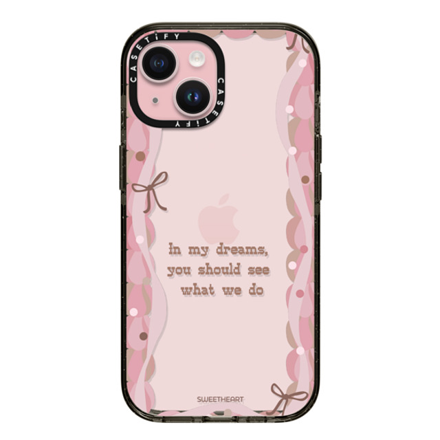 CASETiFY iPhone 15 ケース Black インパクトケース Sweetheart quote case casetify_artist
