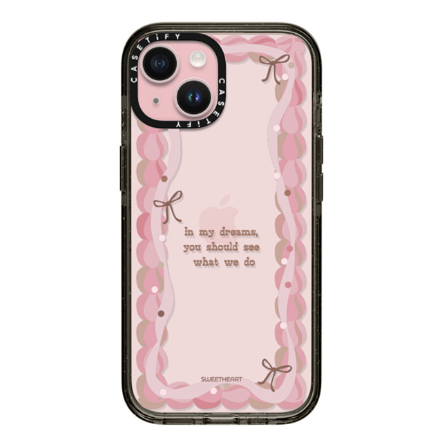 CASETiFY iPhone 15 ケース Black インパクトケース Sweetheart quote case casetify_artist