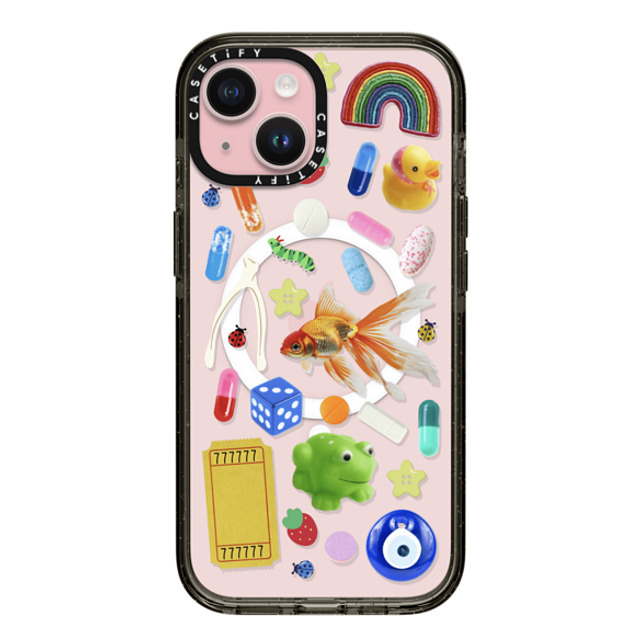 CASETiFY iPhone 15 ケース ブラック インパクトケース MagSafe対応 Happy Dose of Luck casetify_artist Father's Day CASETiFY iPhone 15 ケース ブラック インパクトケース MagSafe対応 Happy Dose of Luck casetify_artist Father's Day
