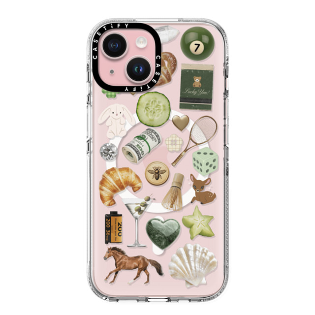 CASETiFY iPhone 15 Case Clear Clear Case MagSafe Compatible Opulence Luck Club casetify_artist CASETiFY iPhone 15 Case Clear Clear Case MagSafe Compatible Opulence Luck Club casetify_artist