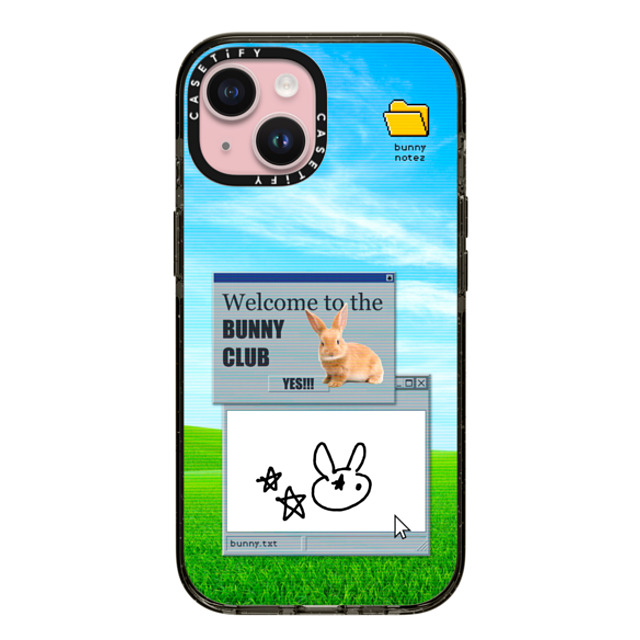 CASETiFY iPhone 15 Case Black Impact Case Bunny Talk casetify_artist CASETiFY iPhone 15 Case Black Impact Case Bunny Talk casetify_artist