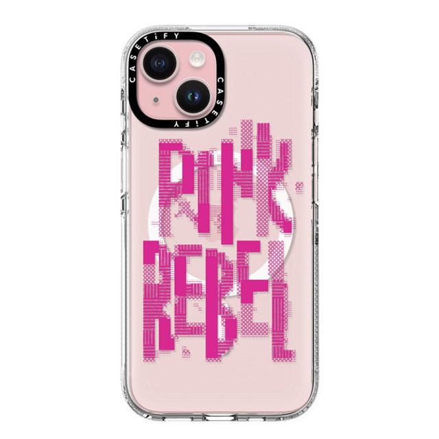 CASETiFY iPhone 15 Case Clear Clear Case MagSafe Compatible Typography,Y2K Y2K,Typography Pink Rebel Mother's Day CASETiFY iPhone 15 Case Clear Clear Case MagSafe Compatible Typography,Y2K Y2K,Typography Pink Rebel Mother's Day