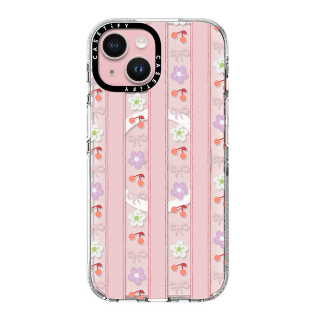CASETiFY iPhone 15 ケース クリア クリア ケース MagSafe対応 Cherry,Floral Ribbon,Floral,Cherry Strawberry Milk Father's Day CASETiFY iPhone 15 ケース クリア クリア ケース MagSafe対応 Cherry,Floral Ribbon,Floral,Cherry Strawberry Milk Father's Day