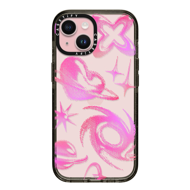 CASETiFY iPhone 15 ケース ブラック インパクトケース Y2K Bitmap casetify_artist CASETiFY iPhone 15 ケース ブラック インパクトケース Y2K Bitmap casetify_artist
