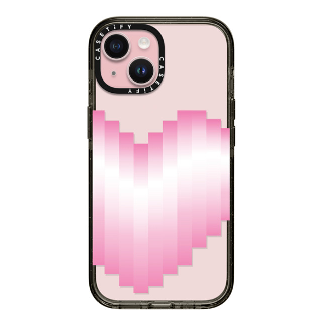 CASETiFY iPhone 15 Case ブラック インパクトケース Heart Heart 8-beat Heart Mother's Day CASETiFY iPhone 15 Case ブラック インパクトケース Heart Heart 8-beat Heart Mother's Day