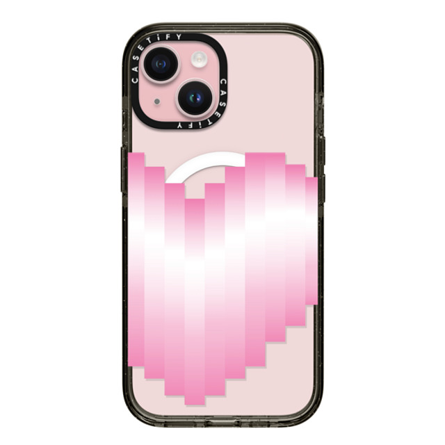 CASETiFY iPhone 15 ケース ブラック インパクトケース MagSafe対応 Heart Heart 8-beat Heart Father's Day CASETiFY iPhone 15 ケース ブラック インパクトケース MagSafe対応 Heart Heart 8-beat Heart Father's Day