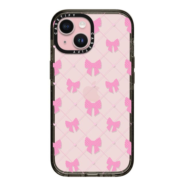 CASETiFY iPhone 15 ケース ブラック インパクトケース Ribbon Ribbon Bow-net Lace Father's Day CASETiFY iPhone 15 ケース ブラック インパクトケース Ribbon Ribbon Bow-net Lace Father's Day