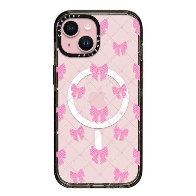 CASETiFY iPhone 15 ケース ブラック インパクトケース MagSafe対応 Ribbon Ribbon Bow-net Lace Father's Day CASETiFY iPhone 15 ケース ブラック インパクトケース MagSafe対応 Ribbon Ribbon Bow-net Lace Father's Day