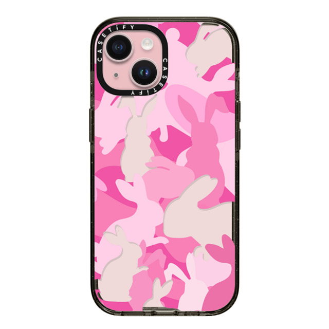 CASETiFY iPhone 15 Case Black Impact Case Bunny Bunny Bunny Camo Mother's Day CASETiFY iPhone 15 Case Black Impact Case Bunny Bunny Bunny Camo Mother's Day