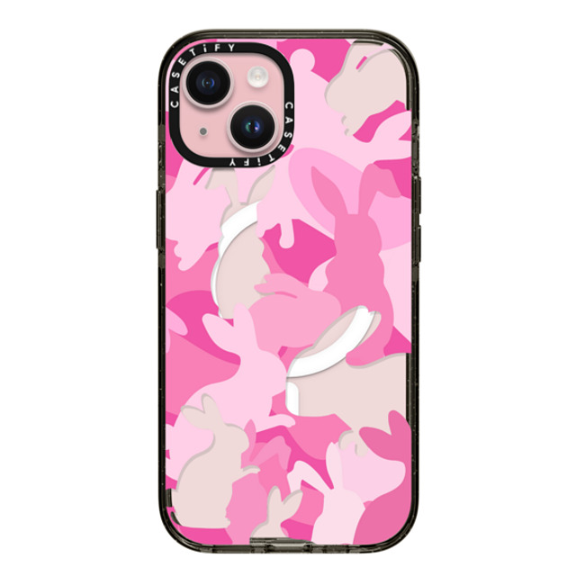 CASETiFY iPhone 15 Case Black Impact Case MagSafe Compatible Bunny Bunny Bunny Camo Mother's Day CASETiFY iPhone 15 Case Black Impact Case MagSafe Compatible Bunny Bunny Bunny Camo Mother's Day
