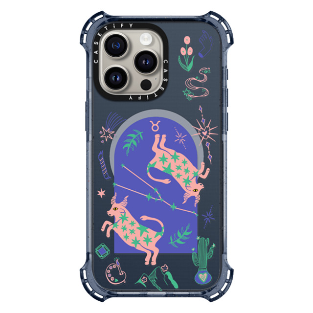 CASETiFY iPhone 15 Pro Max ケース Classic Blue バウンスケース Taurus casetify_artist Father's Day CASETiFY iPhone 15 Pro Max ケース Classic Blue バウンスケース Taurus casetify_artist Father's Day