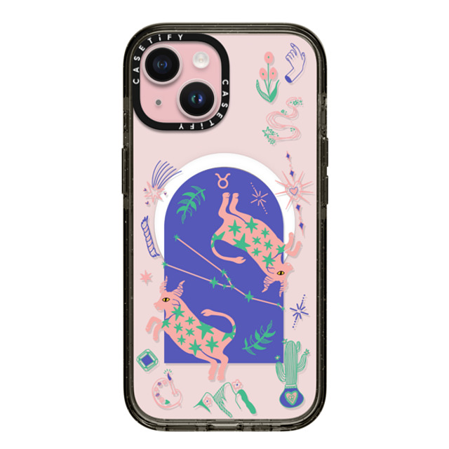 CASETiFY iPhone 15 ケース ブラック インパクトケース MagSafe対応 Taurus casetify_artist Father's Day CASETiFY iPhone 15 ケース ブラック インパクトケース MagSafe対応 Taurus casetify_artist Father's Day