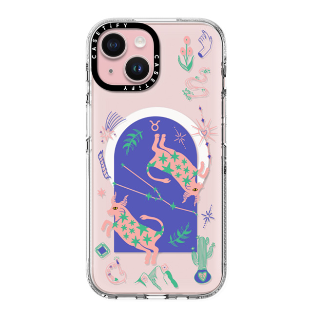 CASETiFY iPhone 15 Case クリア クリア ケース MagSafe対応 Taurus casetify_artist Father's Day CASETiFY iPhone 15 Case クリア クリア ケース MagSafe対応 Taurus casetify_artist Father's Day