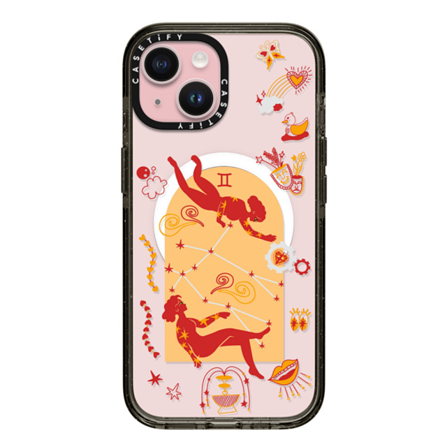 CASETiFY iPhone 15 ケース ブラック インパクトケース MagSafe対応 Gemini casetify_artist Father's Day CASETiFY iPhone 15 ケース ブラック インパクトケース MagSafe対応 Gemini casetify_artist Father's Day