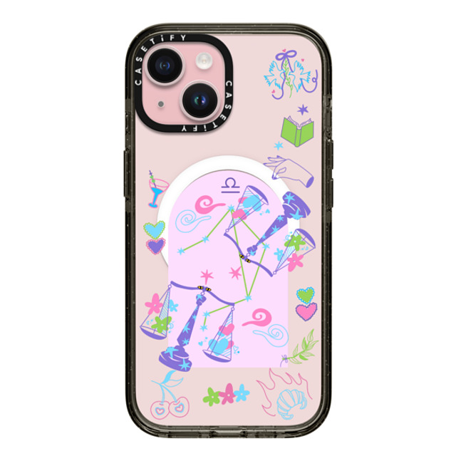 CASETiFY iPhone 15 Case Black インパクトケース MagSafe対応 Libra casetify_artist Father's Day CASETiFY iPhone 15 Case Black インパクトケース MagSafe対応 Libra casetify_artist Father's Day