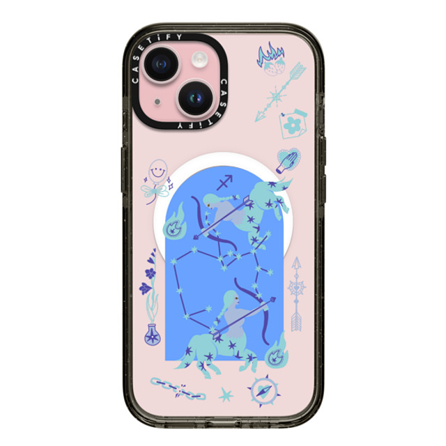 CASETiFY iPhone 15 ケース ブラック インパクトケース MagSafe対応 Sagittarius casetify_artist Father's Day CASETiFY iPhone 15 ケース ブラック インパクトケース MagSafe対応 Sagittarius casetify_artist Father's Day