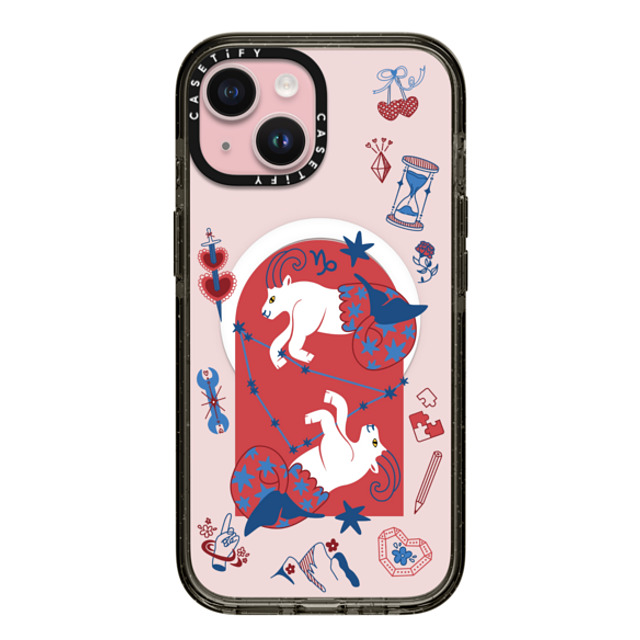 CASETiFY iPhone 15 Case Black インパクトケース MagSafe対応 Capricorn casetify_artist Father's Day CASETiFY iPhone 15 Case Black インパクトケース MagSafe対応 Capricorn casetify_artist Father's Day