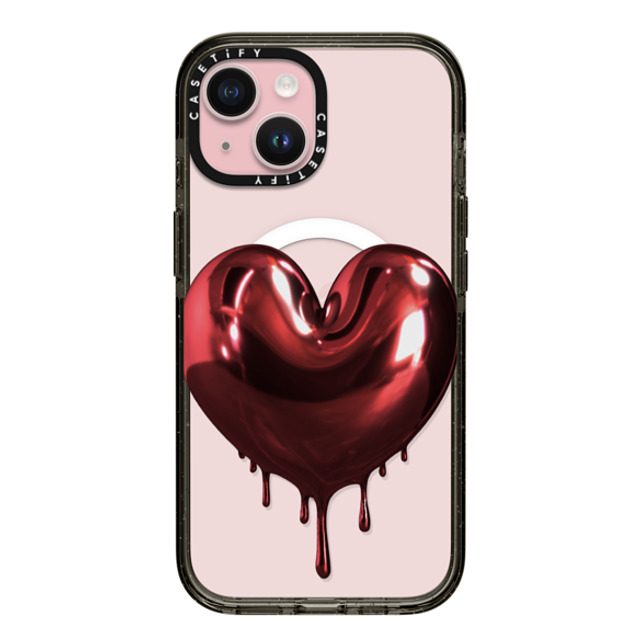 CASETiFY iPhone 15 Case Black Impact Case MagSafe Compatible Red Metallic Heart casetify_artist Back to School CASETiFY iPhone 15 Case Black Impact Case MagSafe Compatible Red Metallic Heart casetify_artist Back to School