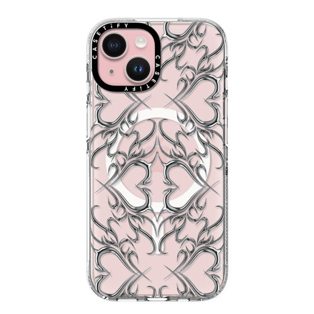 CASETiFY iPhone 15 Case クリア クリア ケース MagSafe対応 Metallic Heart casetify_artist Back to School CASETiFY iPhone 15 Case クリア クリア ケース MagSafe対応 Metallic Heart casetify_artist Back to School