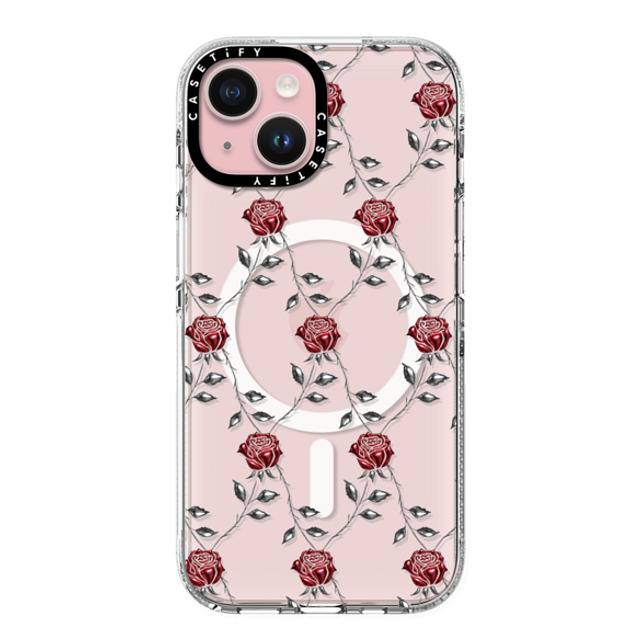 CASETiFY iPhone 15 Case クリア クリア ケース MagSafe対応 Metallic Rose casetify_artist Back to School CASETiFY iPhone 15 Case クリア クリア ケース MagSafe対応 Metallic Rose casetify_artist Back to School