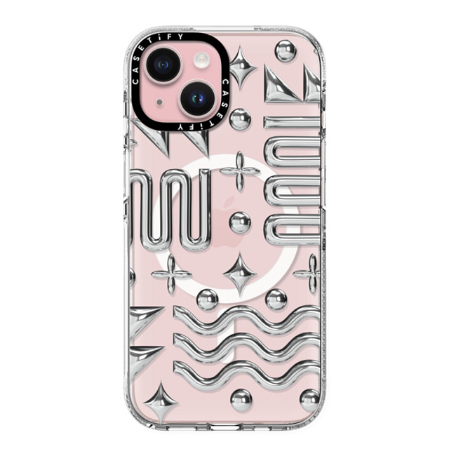 CASETiFY iPhone 15 ケース クリア クリア ケース MagSafe対応 Chrome Chrome Chrome Symbols Back to School CASETiFY iPhone 15 ケース クリア クリア ケース MagSafe対応 Chrome Chrome Chrome Symbols Back to School