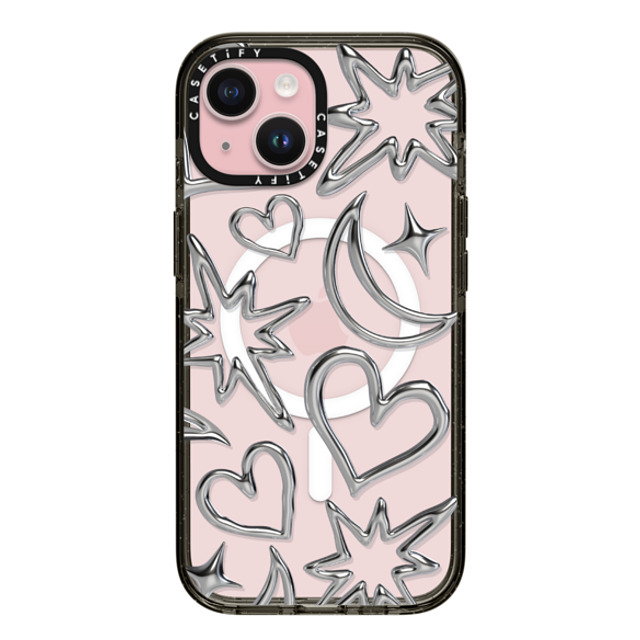 CASETiFY iPhone 15 Case Black Impact Case MagSafe Compatible Chrome Scribbles casetify_artist Back to School CASETiFY iPhone 15 Case Black Impact Case MagSafe Compatible Chrome Scribbles casetify_artist Back to School